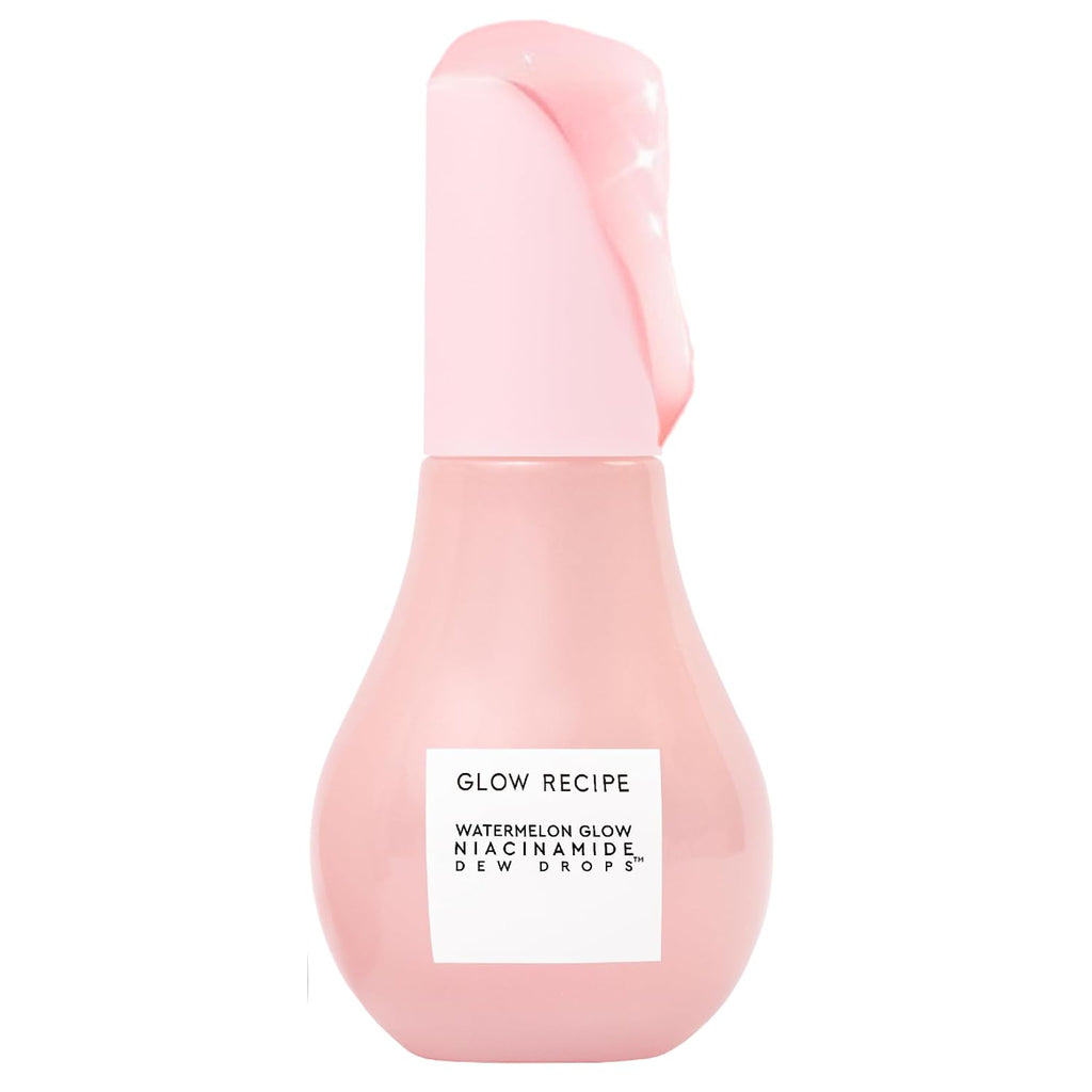 Glow Recipe Watermelon Niacinamide Dew Drops - Brightening, Plumping Hydrating Face Serum, Makeup Primer + Liquid Highlighter with Hyaluronic Acid - Dewy & Glowing Korean Skin Care (40ml)