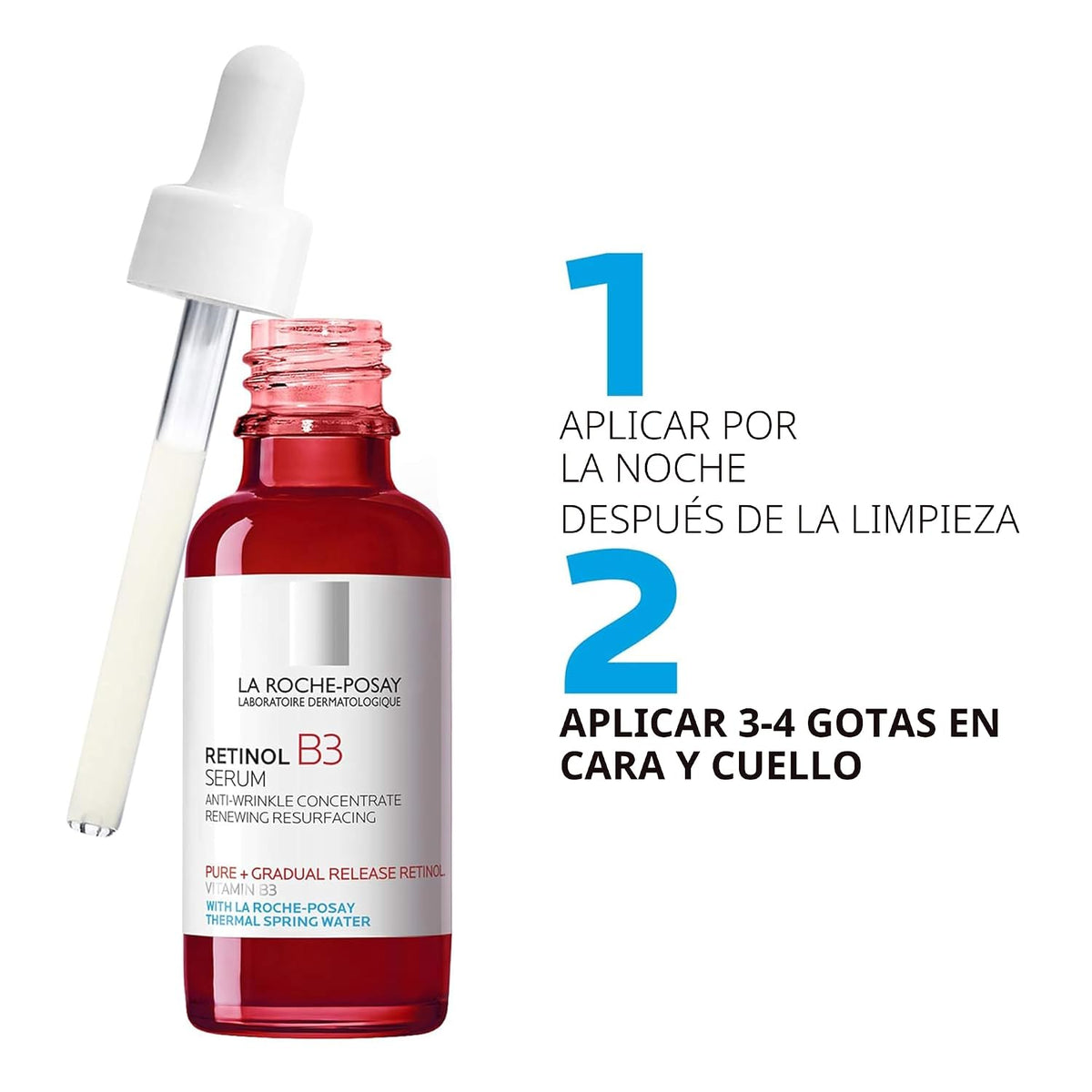 La Roche-Posay Suero facial de retinol con niacinamida y ácido hialurónico