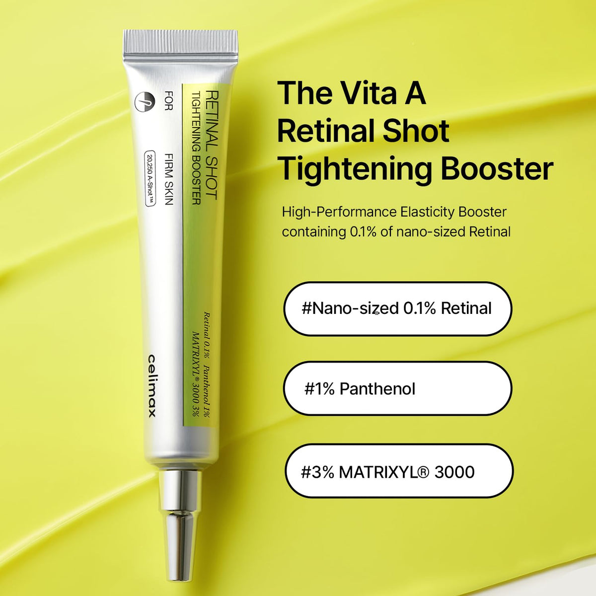 celimax The Vita A Retinal Shot Tightening Booster | Pore Minimizer, Wrinkles & Fine Lines, Firmer Skin, 15ml