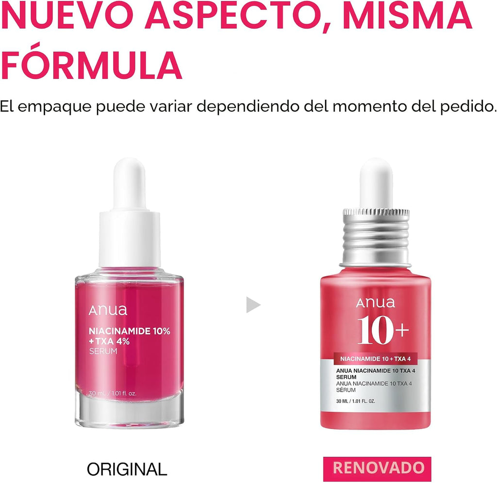 ANUA Niacinamide 10 + TXA 4 Serum, Hyaluronic Acid, Tranexamic acid, Facial Serum for Glass Skin, Clarifying, Radiant Complexion with Natural Color, Korean Skin Care (30ml /1.01 fl.oz)