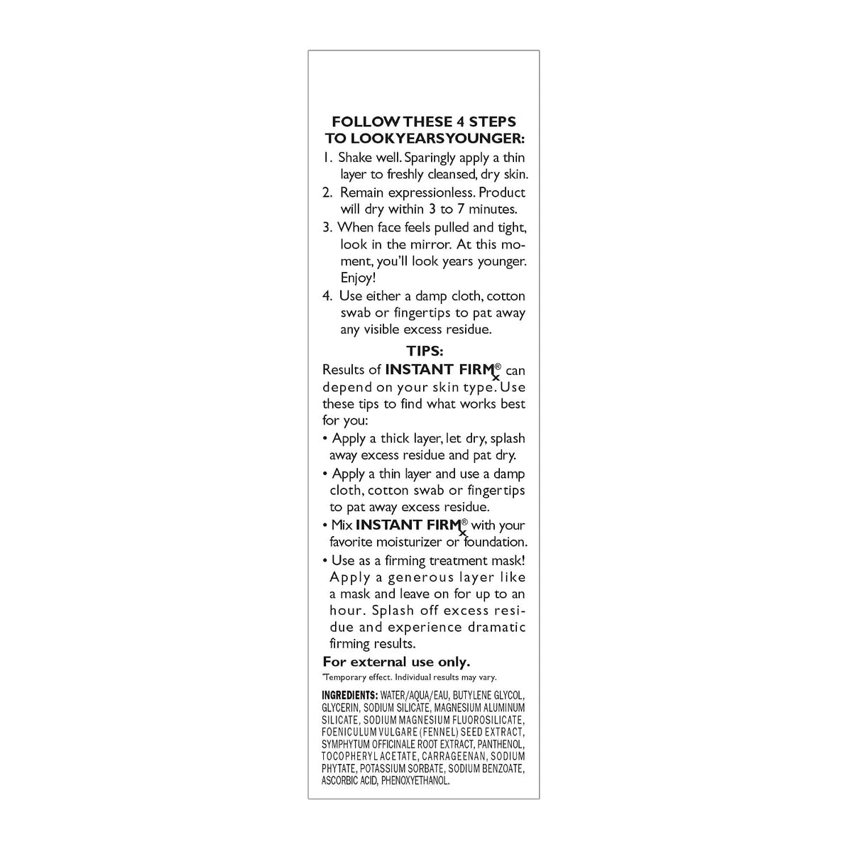 Peter Thomas Roth | Instant FIRMx® Temporary Face Tightener | Firm and Smooth the Look of Fine Lines, Deep Wrinkles and Pores