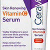 CeraVe Vitamin C Serum with Hyaluronic Acid, Skin Brightening Serum for Face with 10% Pure Vitamin C, Fragrance Free, 1 Fl. Oz