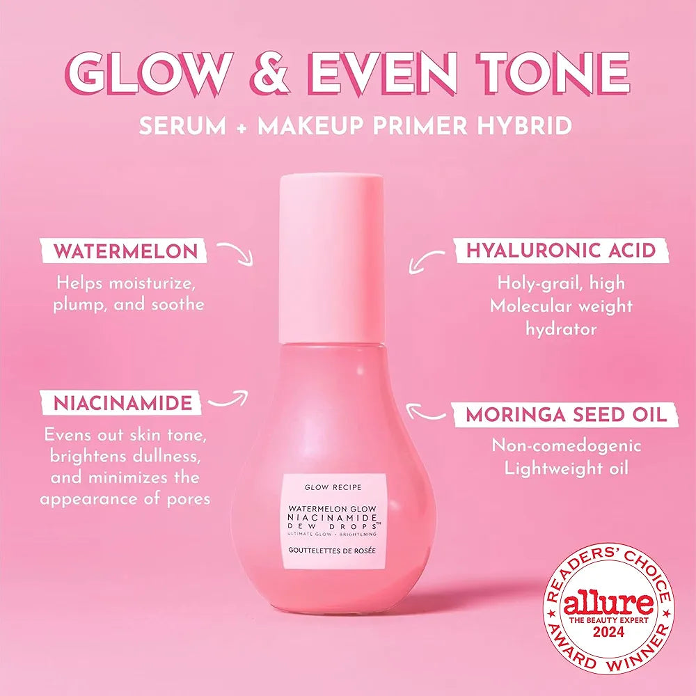 Glow Recipe Watermelon Niacinamide Dew Drops Serum, 40ml