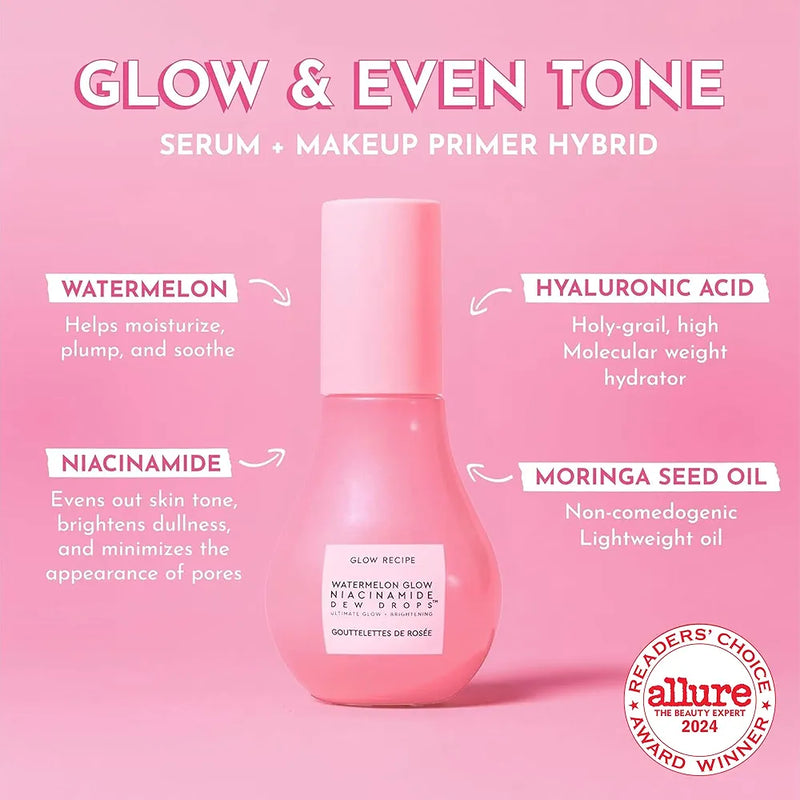 Glow Recipe Watermelon Niacinamide Dew Drops Serum, 40ml