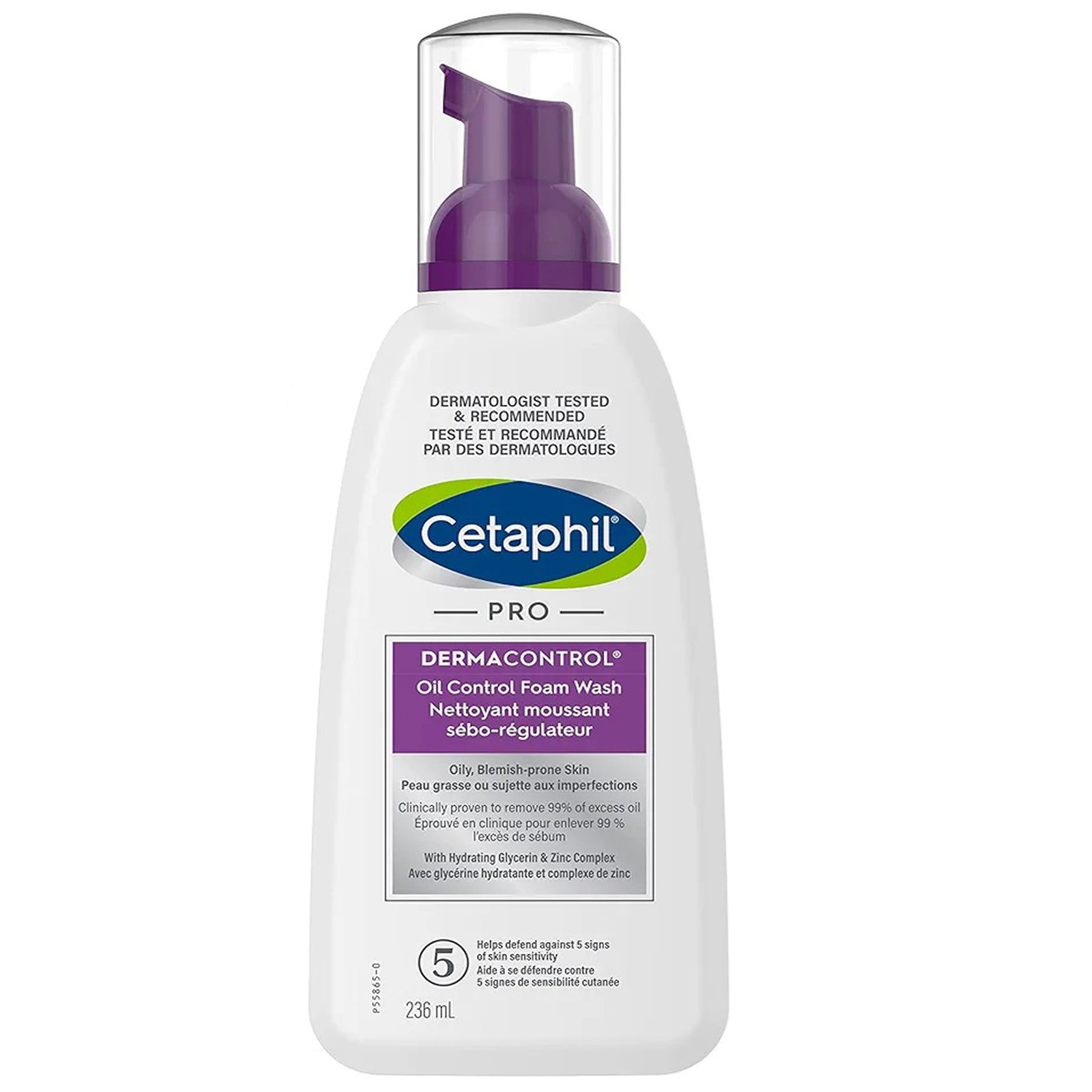 Cetaphil PRO DermaControl Oil Control Foam Wash with Zinc, 236ml