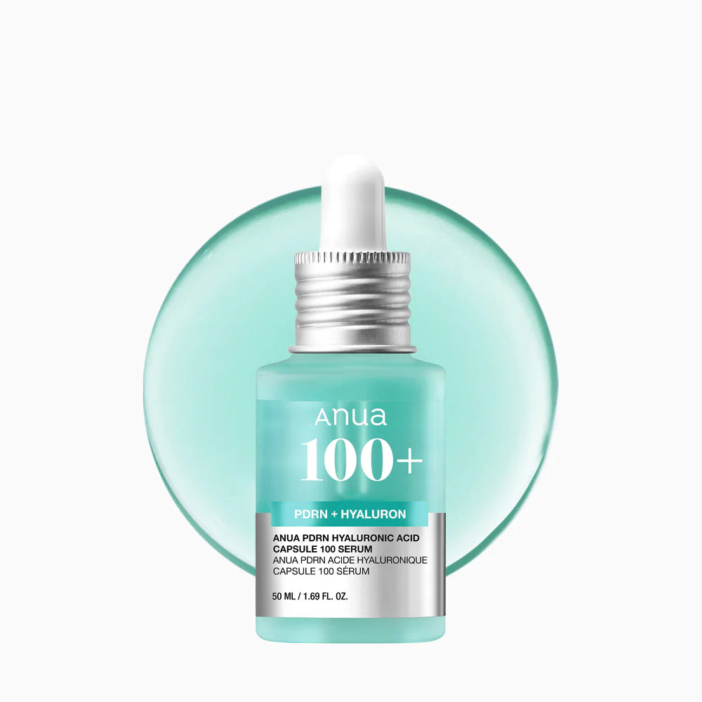 Anua PDRN - Hyaluronic Acid 100 Capsule, Radiant Facial Serum, Hyaluronic Acid, Hydration, Moisture-Filling Effect, Natural Color, Fragrance-Free